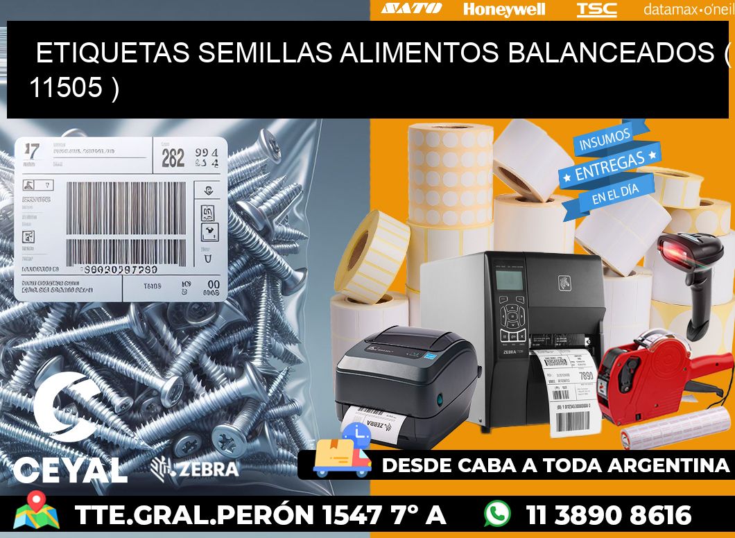 ETIQUETAS SEMILLAS ALIMENTOS BALANCEADOS ( 11505 )