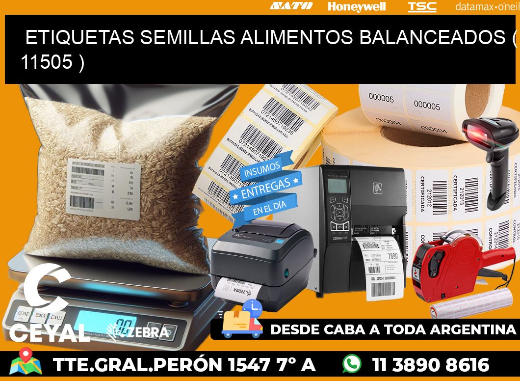 ETIQUETAS SEMILLAS ALIMENTOS BALANCEADOS ( 11505 )