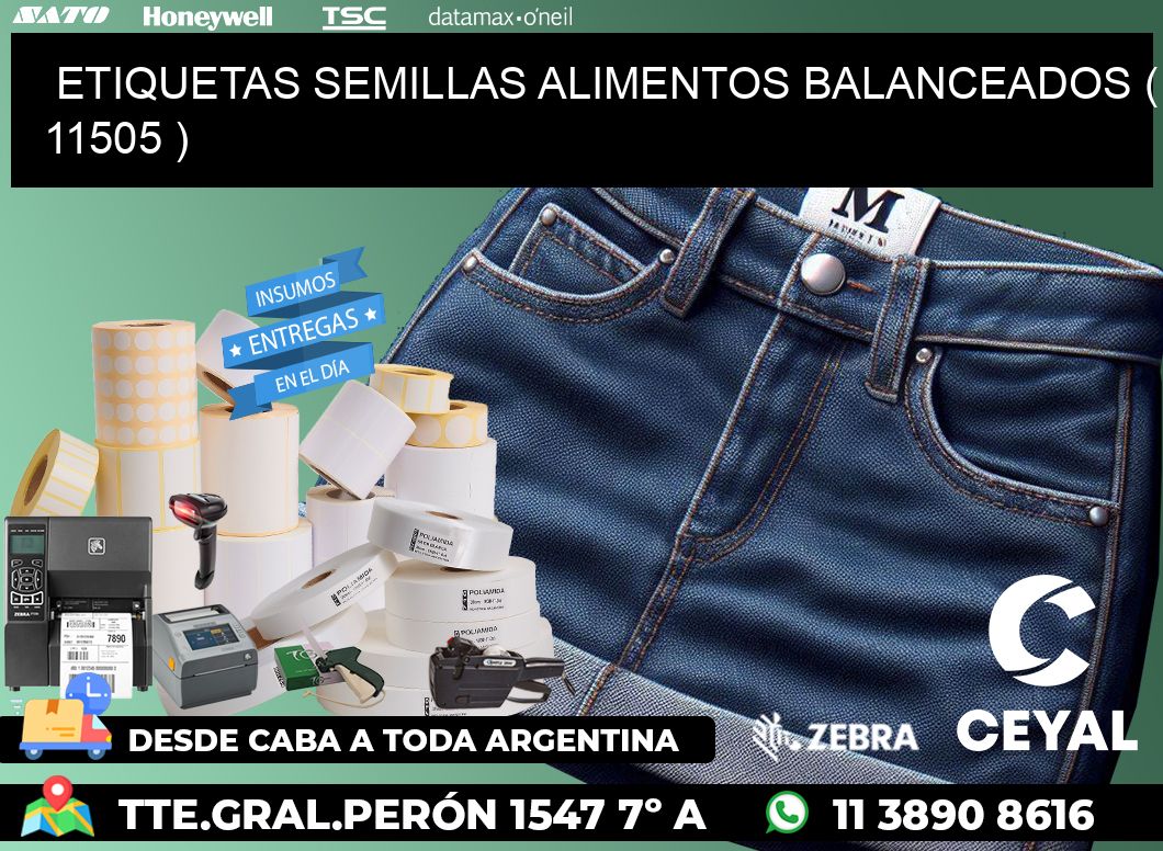 ETIQUETAS SEMILLAS ALIMENTOS BALANCEADOS ( 11505 )