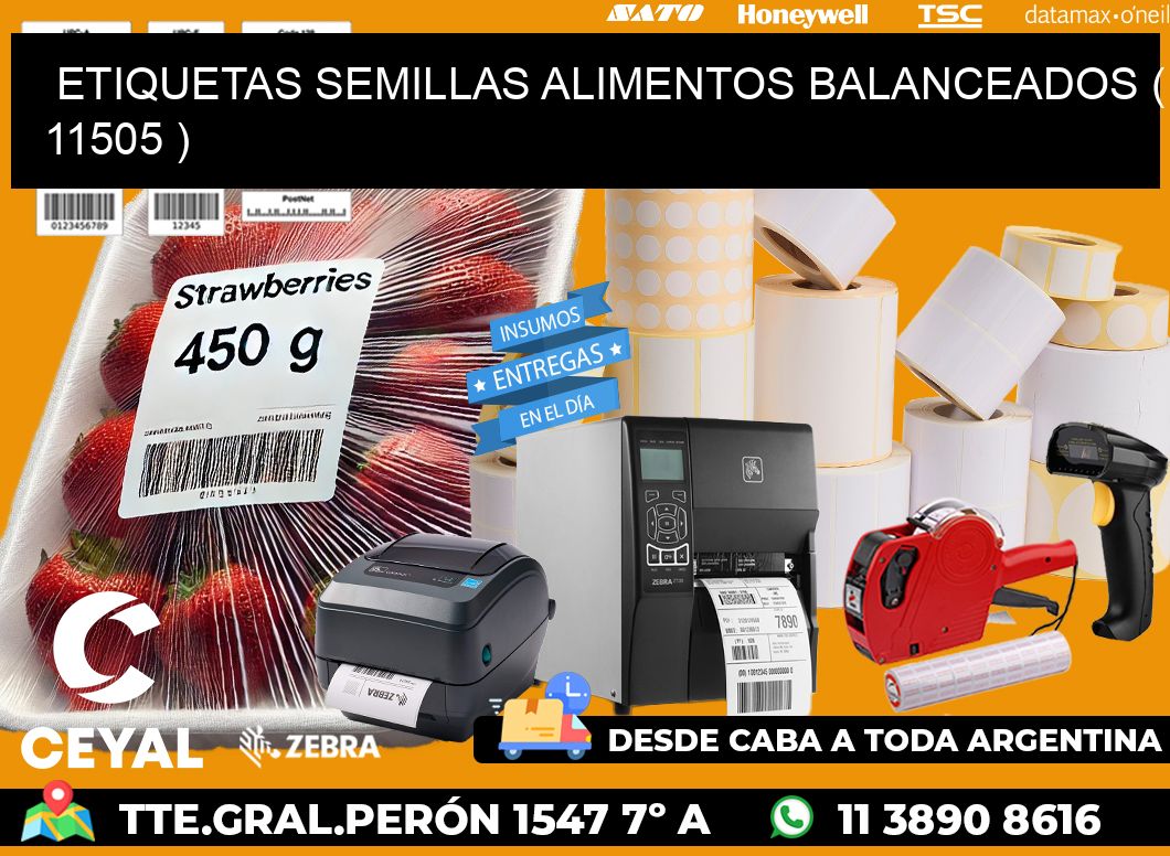 ETIQUETAS SEMILLAS ALIMENTOS BALANCEADOS ( 11505 )