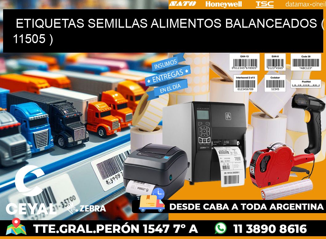 ETIQUETAS SEMILLAS ALIMENTOS BALANCEADOS ( 11505 )