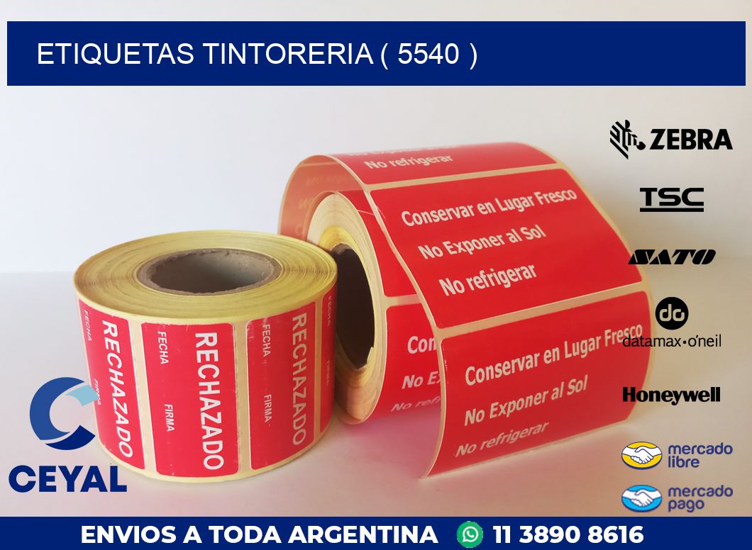 ETIQUETAS TINTORERIA ( 5540 )