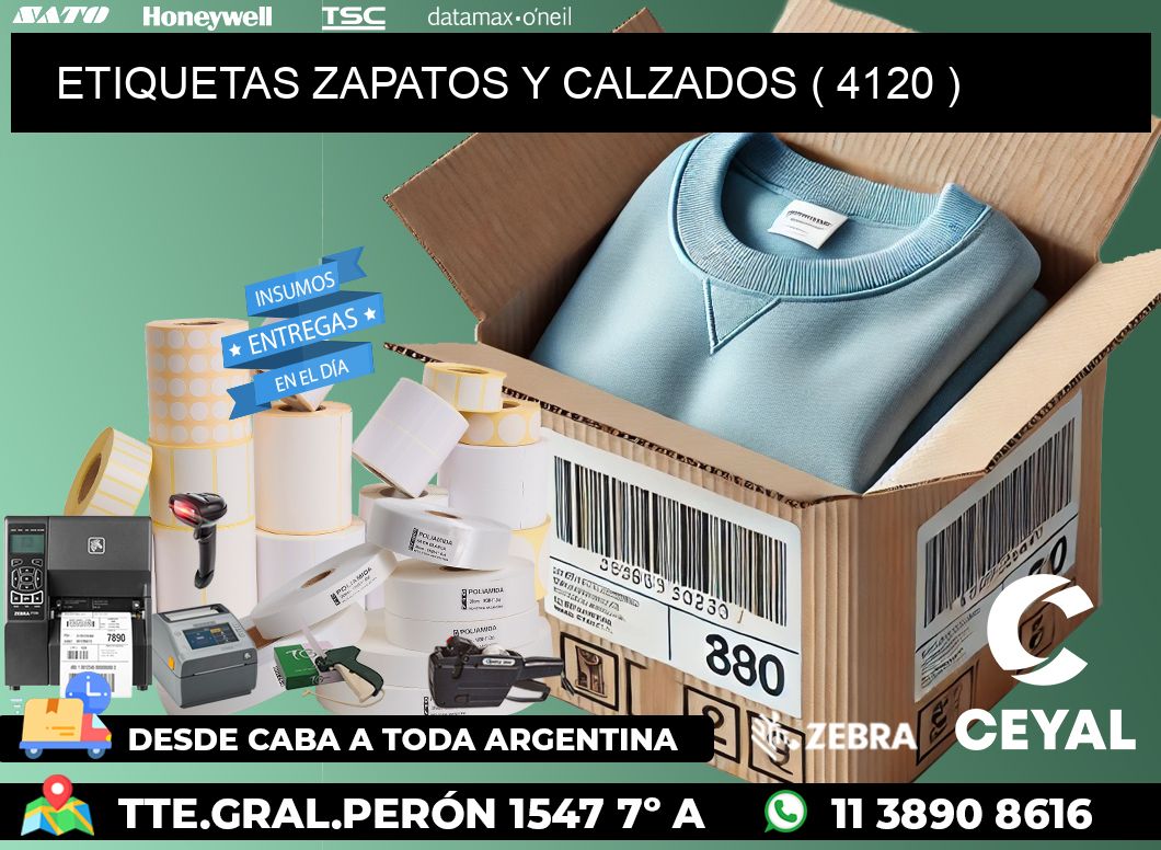 ETIQUETAS ZAPATOS Y CALZADOS ( 4120 )