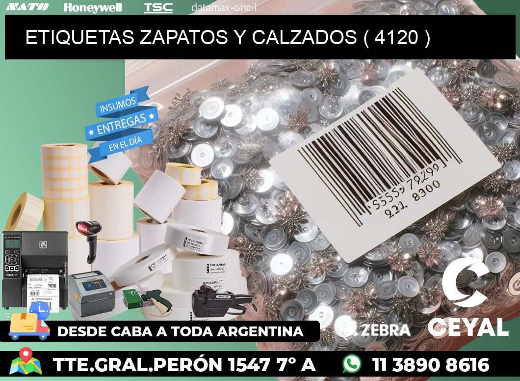 ETIQUETAS ZAPATOS Y CALZADOS ( 4120 )