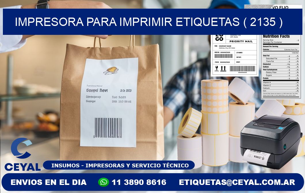 IMPRESORA PARA IMPRIMIR ETIQUETAS ( 2135 )