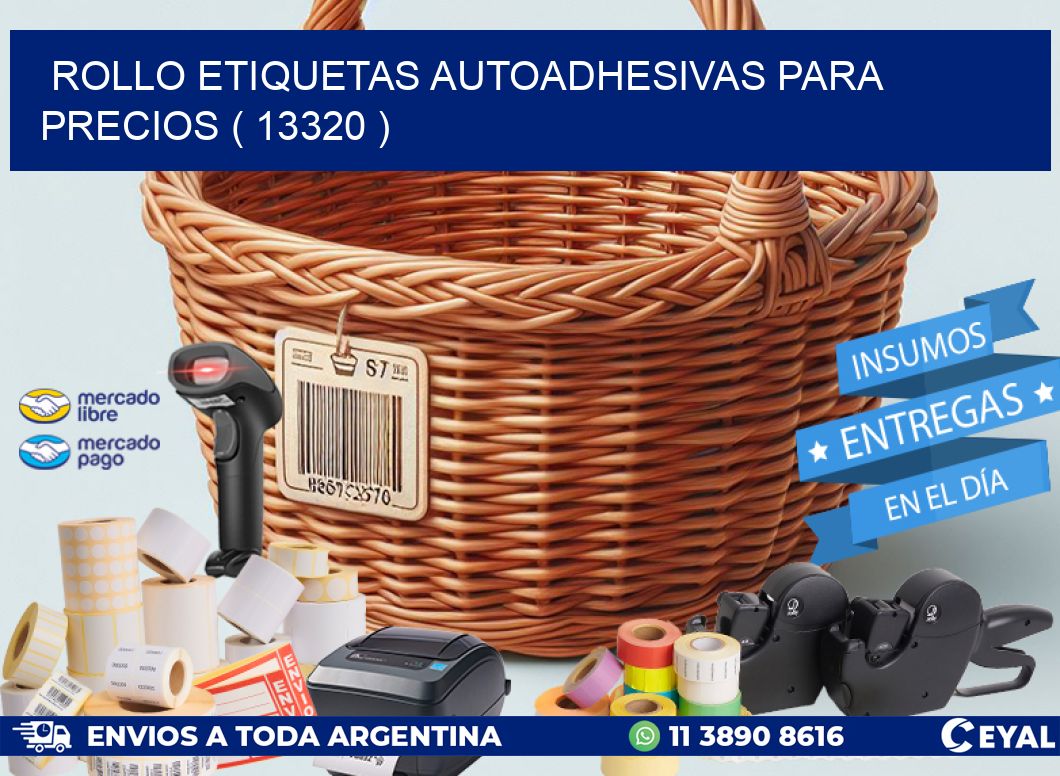 ROLLO ETIQUETAS AUTOADHESIVAS PARA PRECIOS ( 13320 )