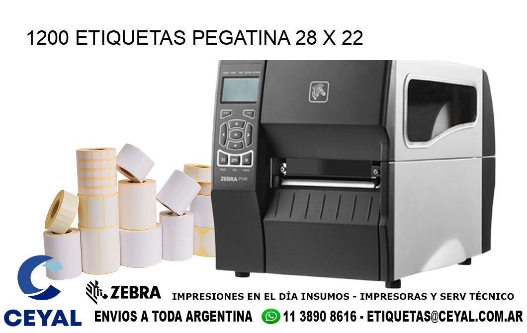 1200 ETIQUETAS PEGATINA 28 x 22