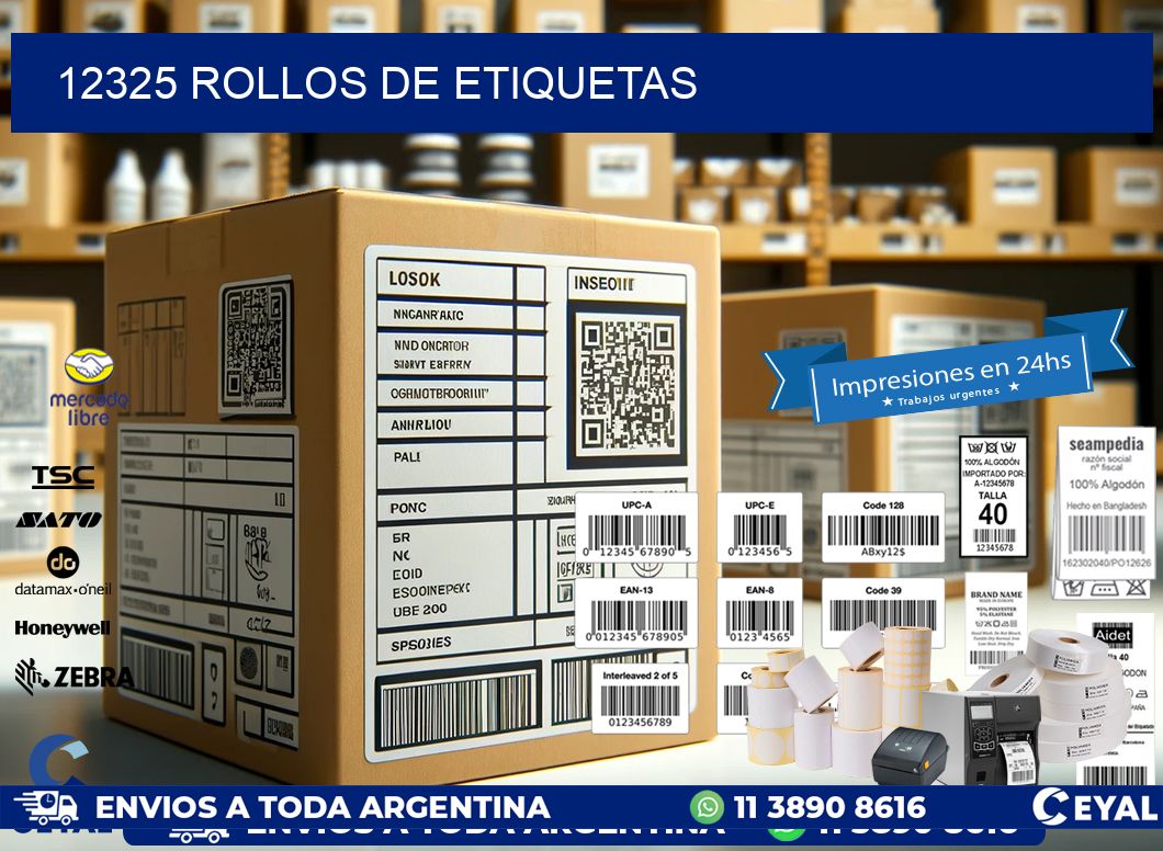 12325 ROLLOS DE ETIQUETAS