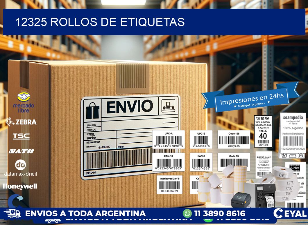 12325 ROLLOS DE ETIQUETAS