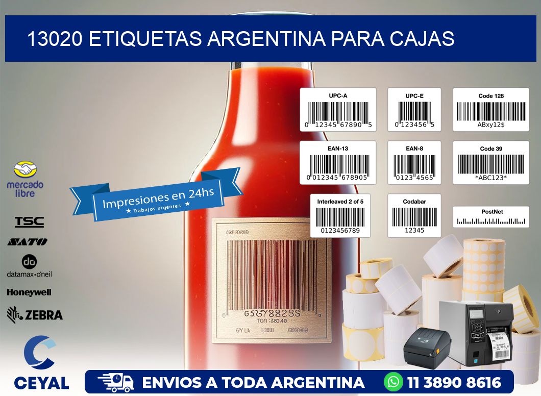 13020 ETIQUETAS ARGENTINA PARA CAJAS