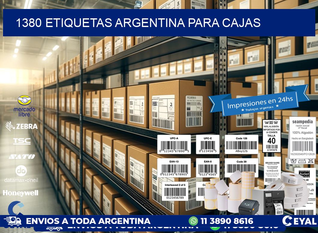 1380 ETIQUETAS ARGENTINA PARA CAJAS