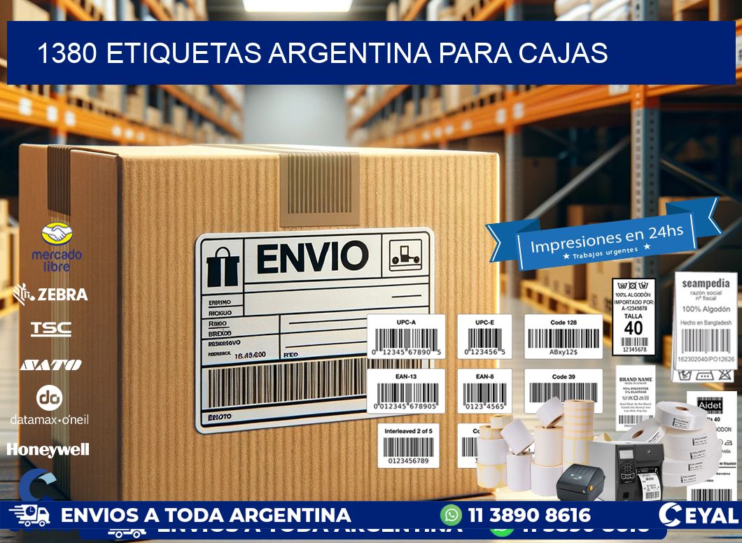 1380 ETIQUETAS ARGENTINA PARA CAJAS