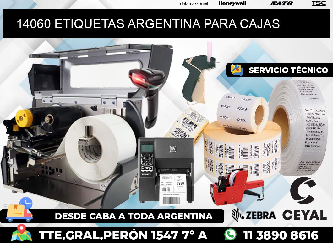 14060 ETIQUETAS ARGENTINA PARA CAJAS