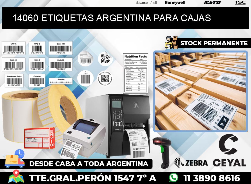 14060 ETIQUETAS ARGENTINA PARA CAJAS