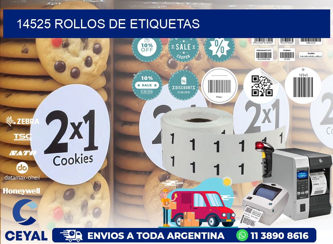 14525 ROLLOS DE ETIQUETAS