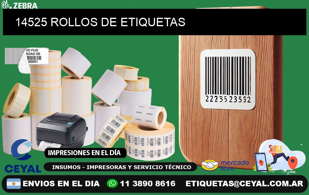 14525 ROLLOS DE ETIQUETAS