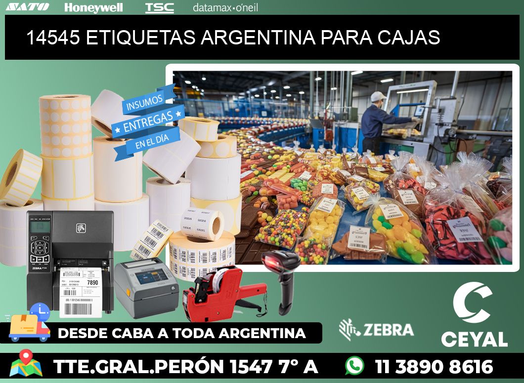 14545 ETIQUETAS ARGENTINA PARA CAJAS