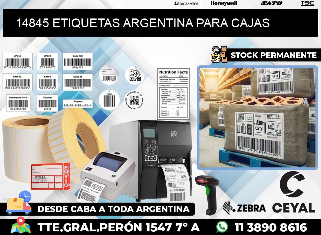 14845 ETIQUETAS ARGENTINA PARA CAJAS