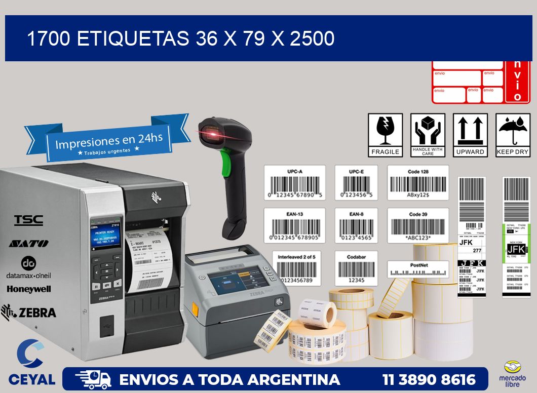 1700 ETIQUETAS 36 x 79 x 2500