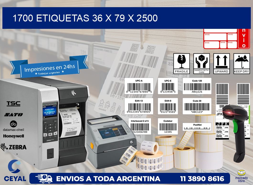 1700 ETIQUETAS 36 x 79 x 2500