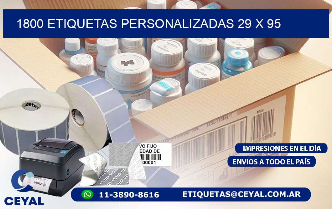 1800 ETIQUETAS PERSONALIZADAS 29 x 95