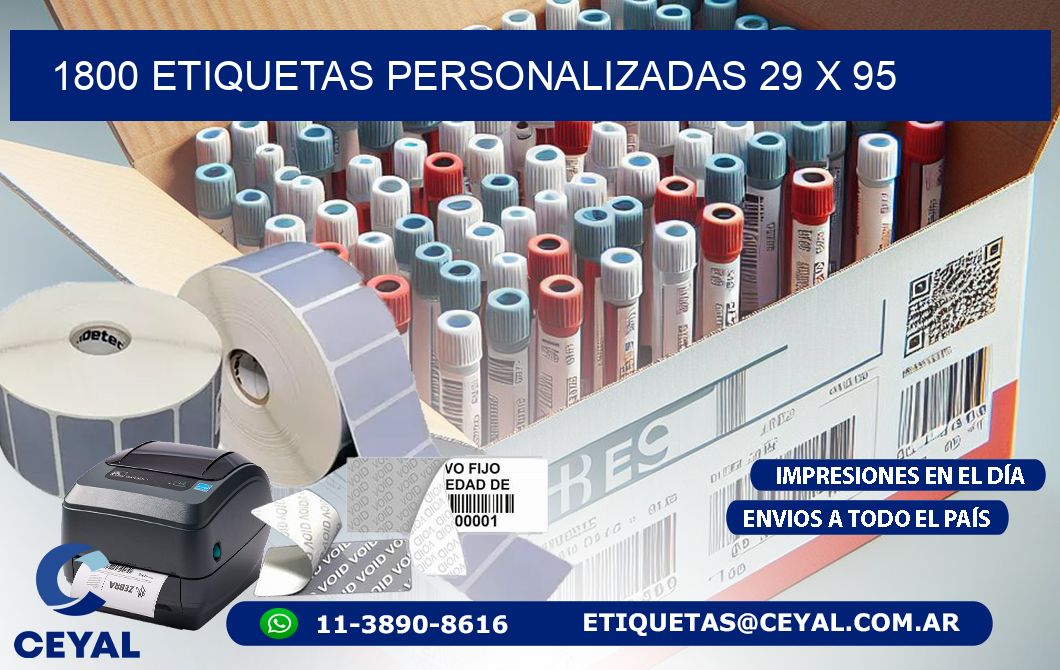 1800 ETIQUETAS PERSONALIZADAS 29 x 95