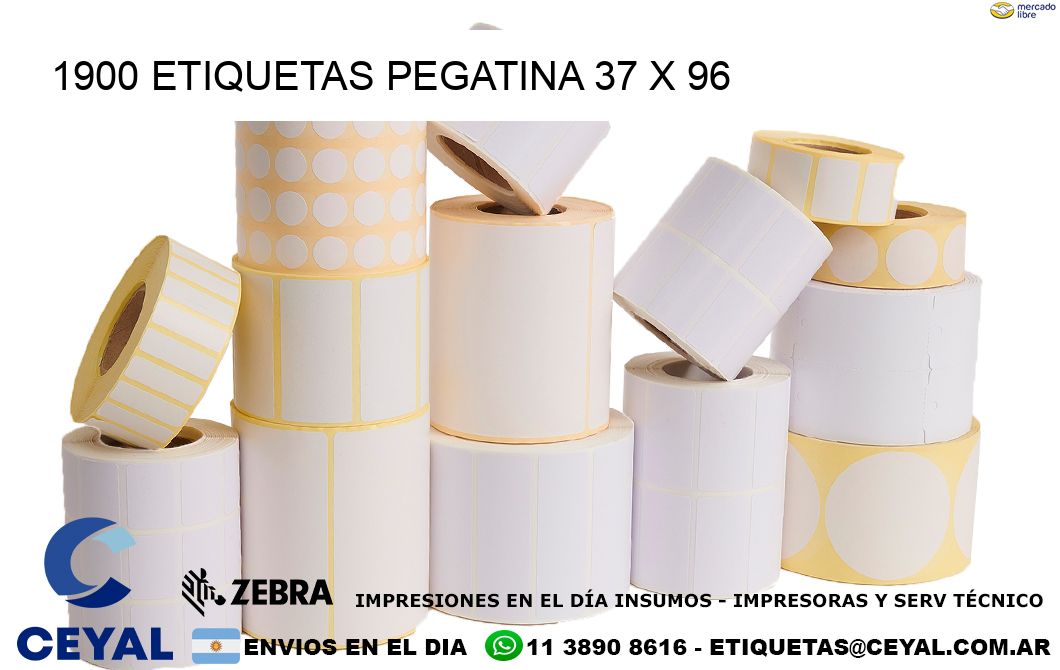 1900 ETIQUETAS PEGATINA 37 x 96