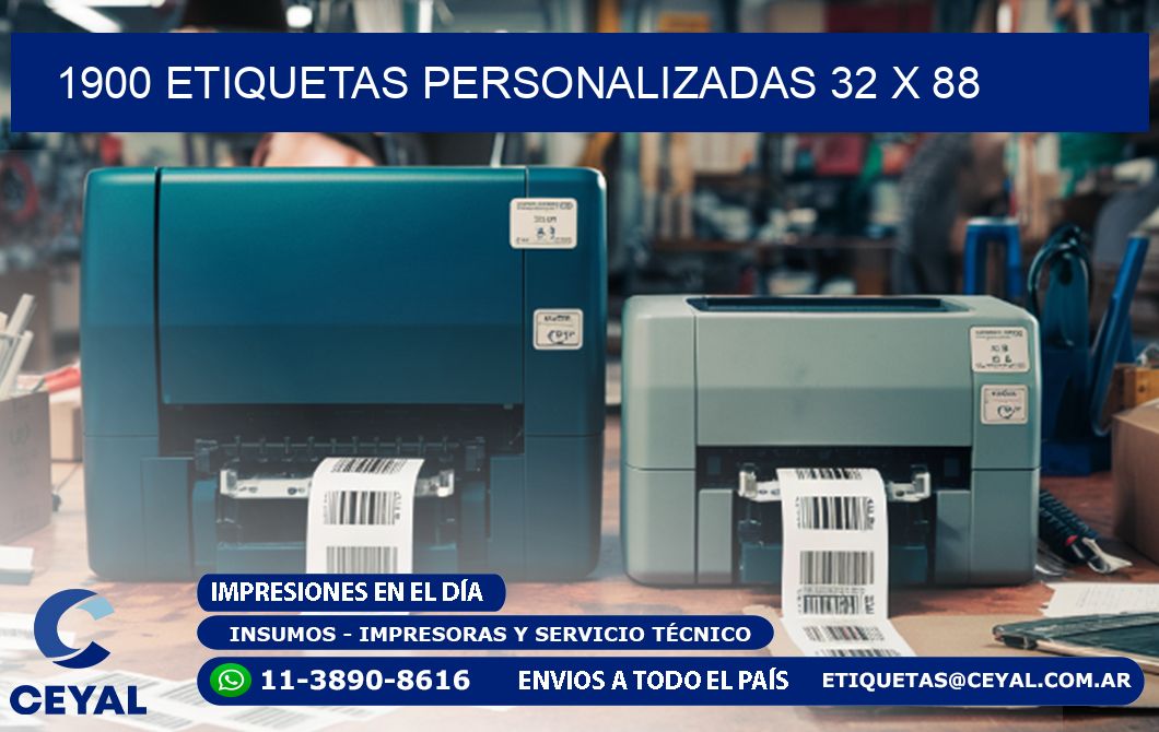 1900 ETIQUETAS PERSONALIZADAS 32 x 88