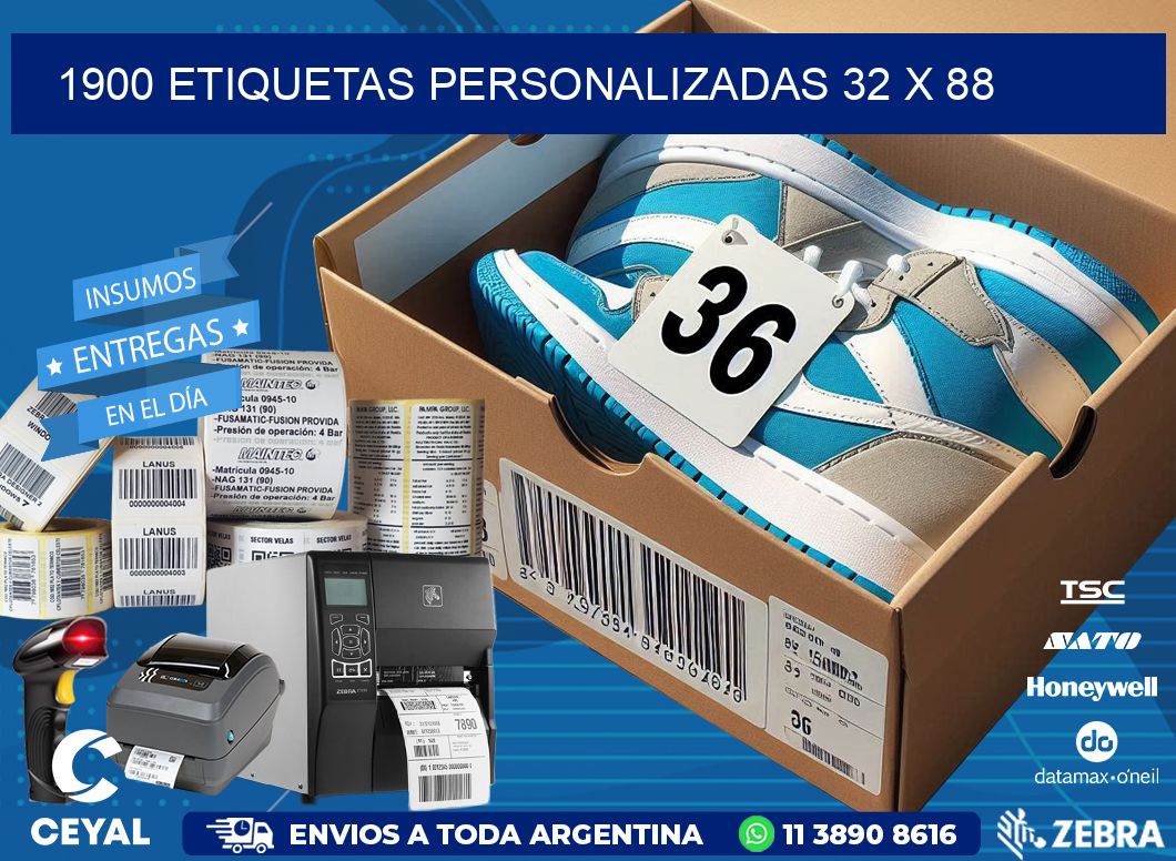 1900 ETIQUETAS PERSONALIZADAS 32 x 88