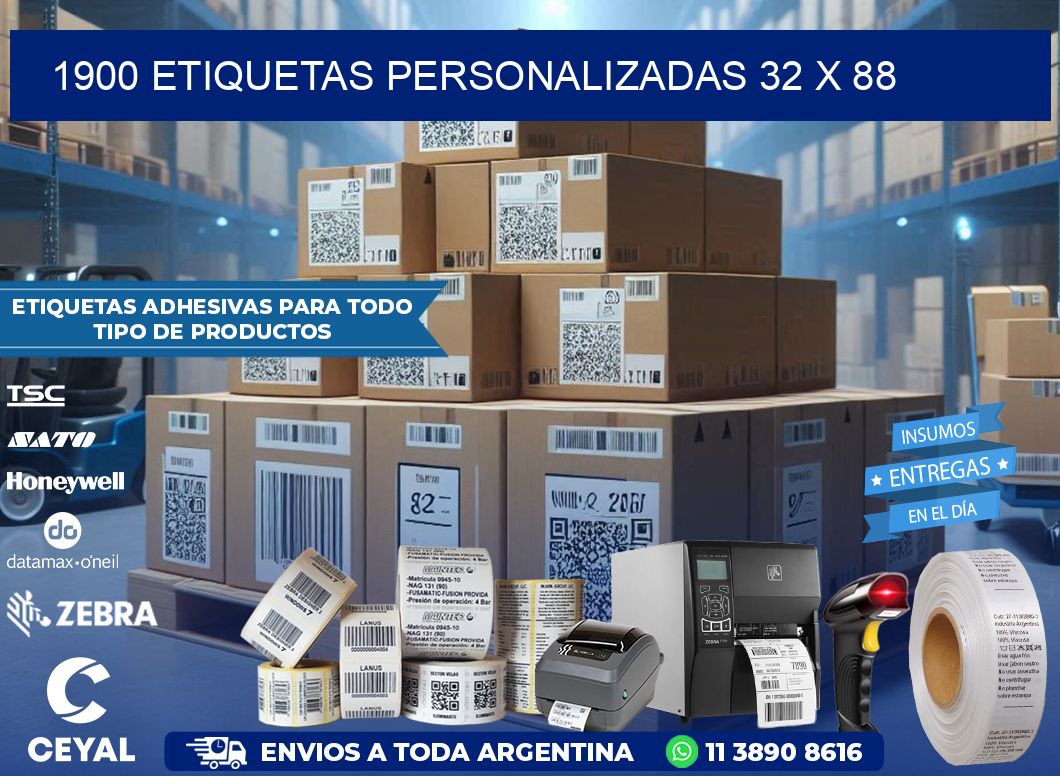 1900 ETIQUETAS PERSONALIZADAS 32 x 88