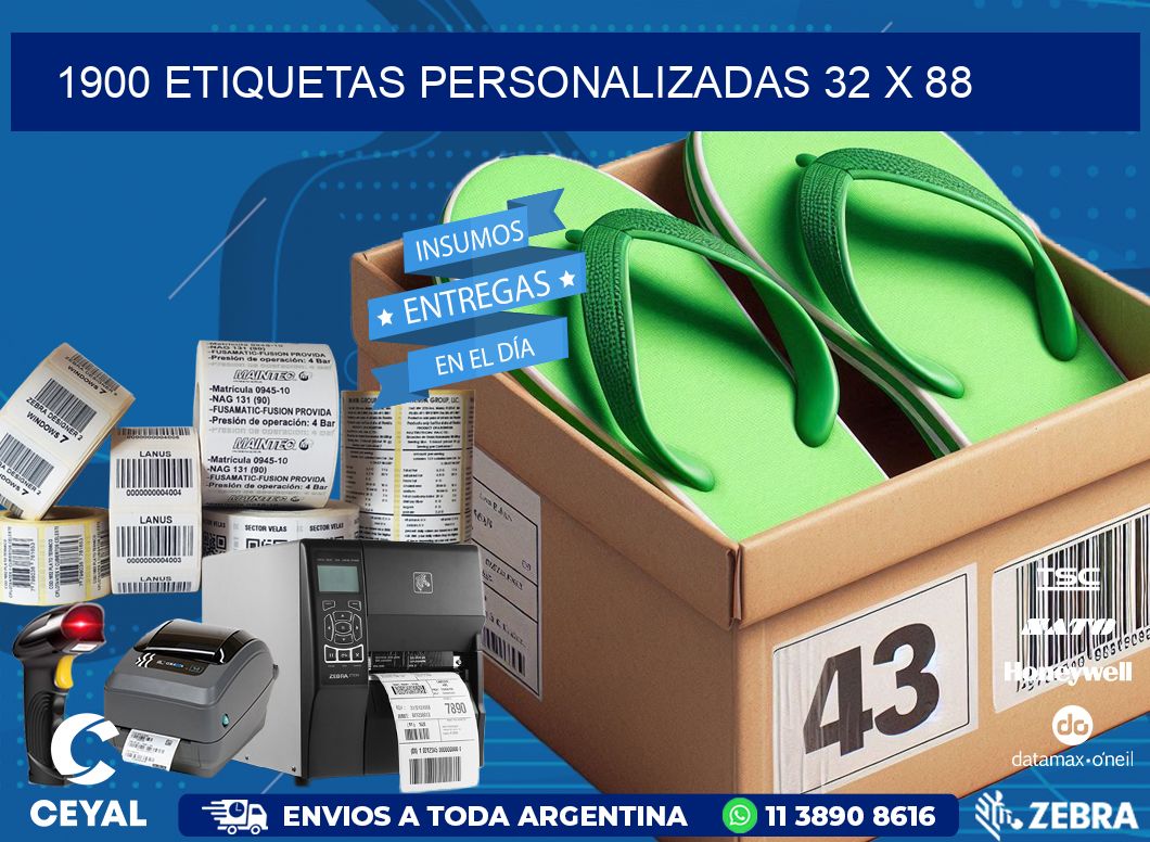 1900 ETIQUETAS PERSONALIZADAS 32 x 88