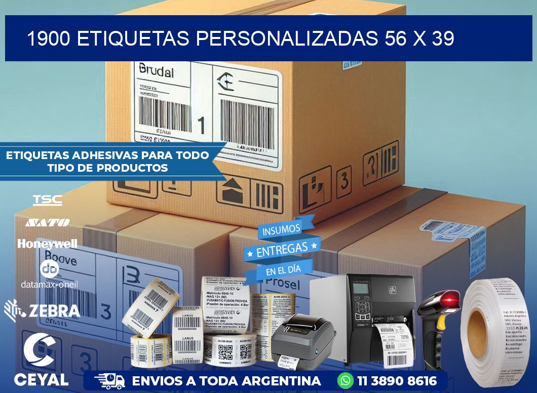 1900 ETIQUETAS PERSONALIZADAS 56 x 39