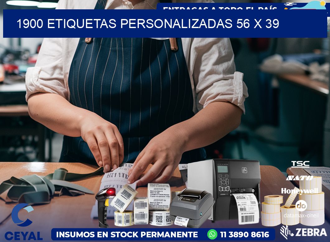 1900 ETIQUETAS PERSONALIZADAS 56 x 39