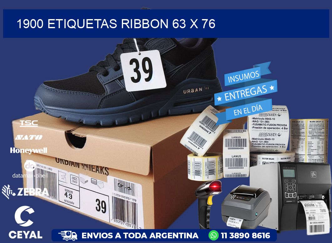 1900 ETIQUETAS RIBBON 63 x 76