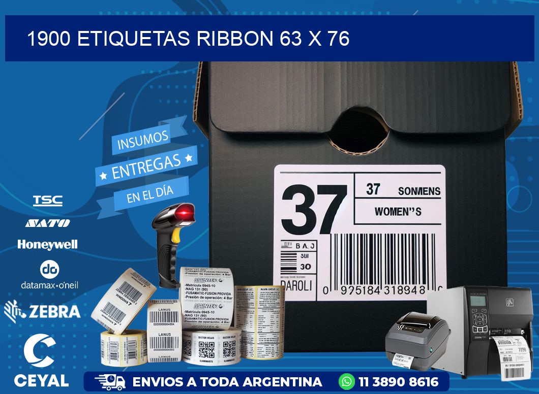 1900 ETIQUETAS RIBBON 63 x 76