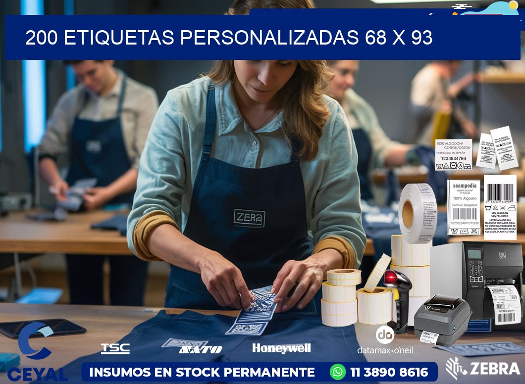 200 ETIQUETAS PERSONALIZADAS 68 x 93