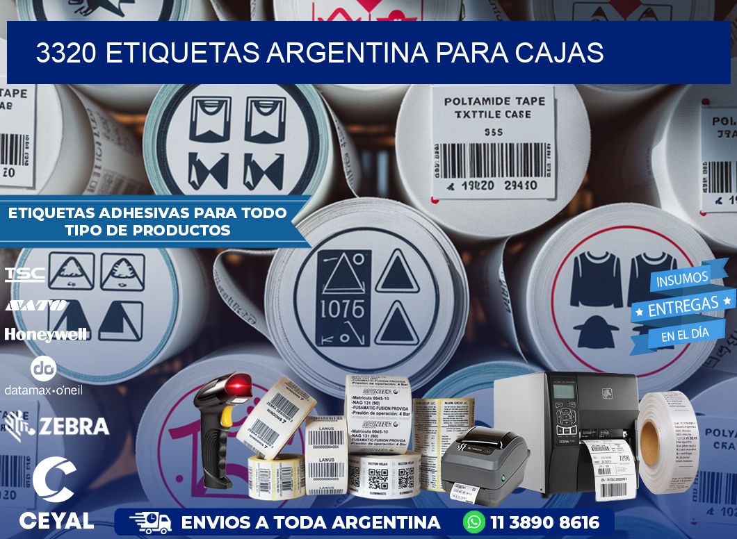 3320 ETIQUETAS ARGENTINA PARA CAJAS