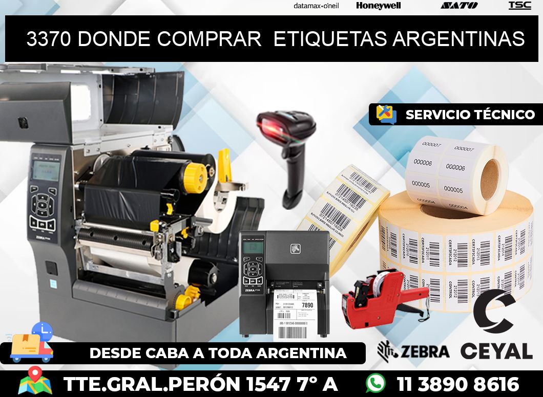 3370 DONDE COMPRAR  ETIQUETAS ARGENTINAS