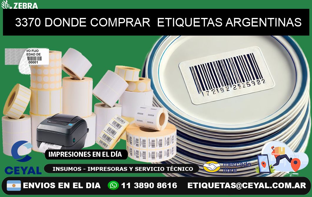 3370 DONDE COMPRAR  ETIQUETAS ARGENTINAS