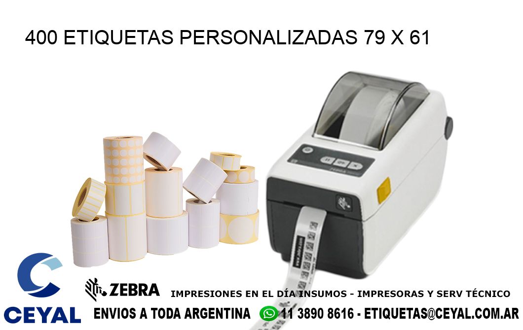 400 ETIQUETAS PERSONALIZADAS 79 x 61