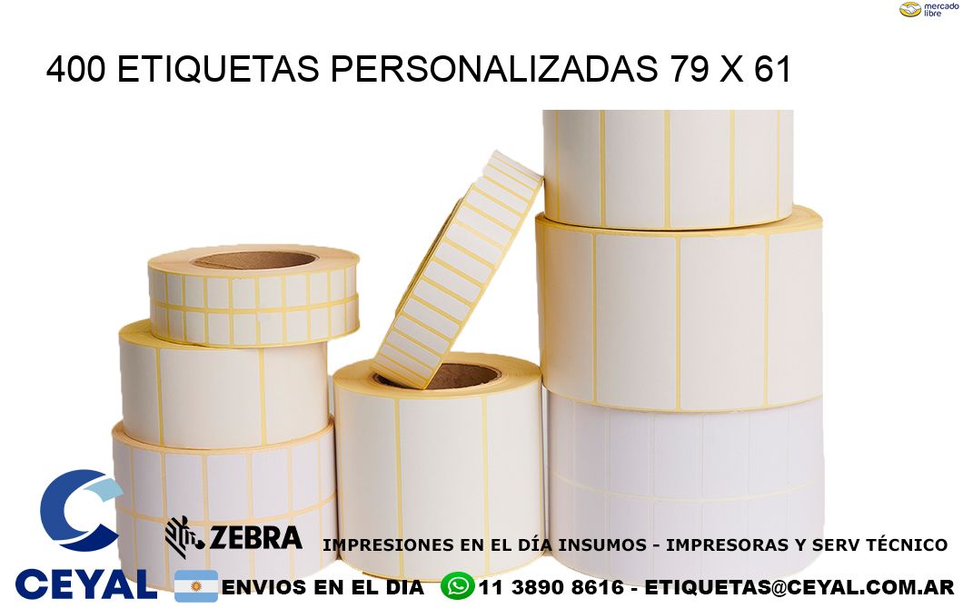 400 ETIQUETAS PERSONALIZADAS 79 x 61