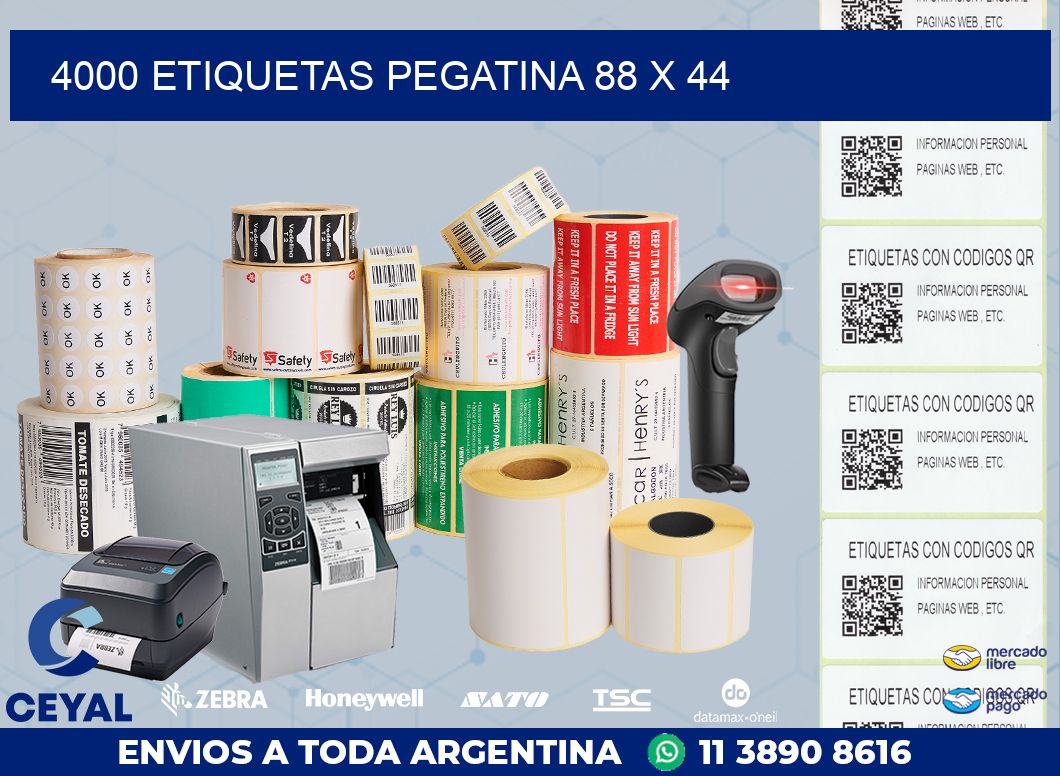 4000 ETIQUETAS PEGATINA 88 x 44