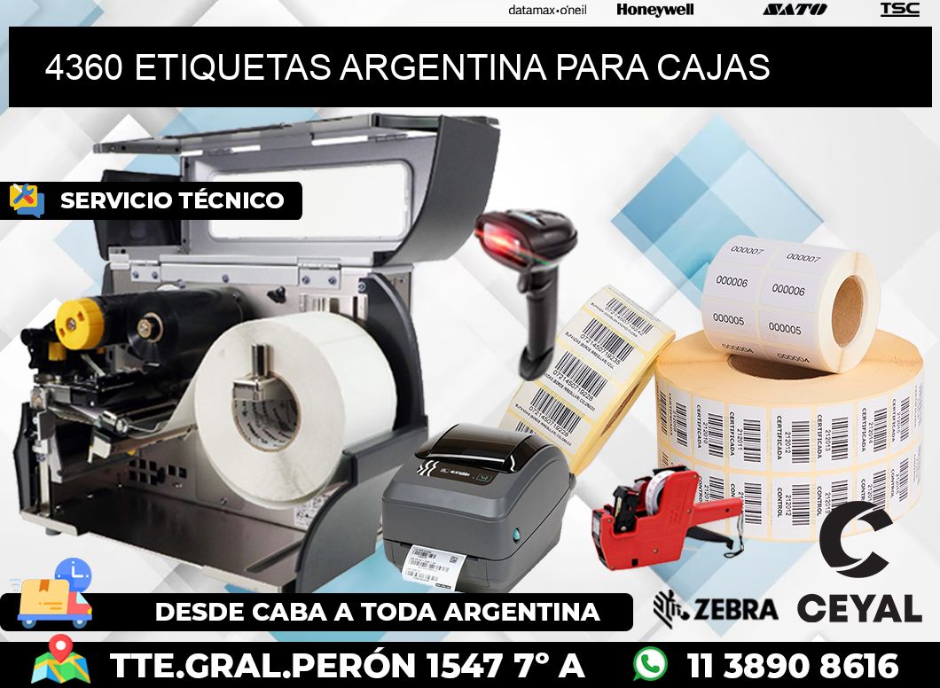 4360 ETIQUETAS ARGENTINA PARA CAJAS