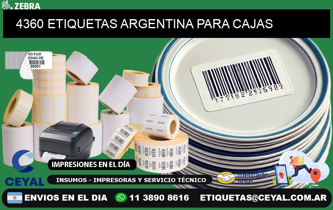 4360 ETIQUETAS ARGENTINA PARA CAJAS