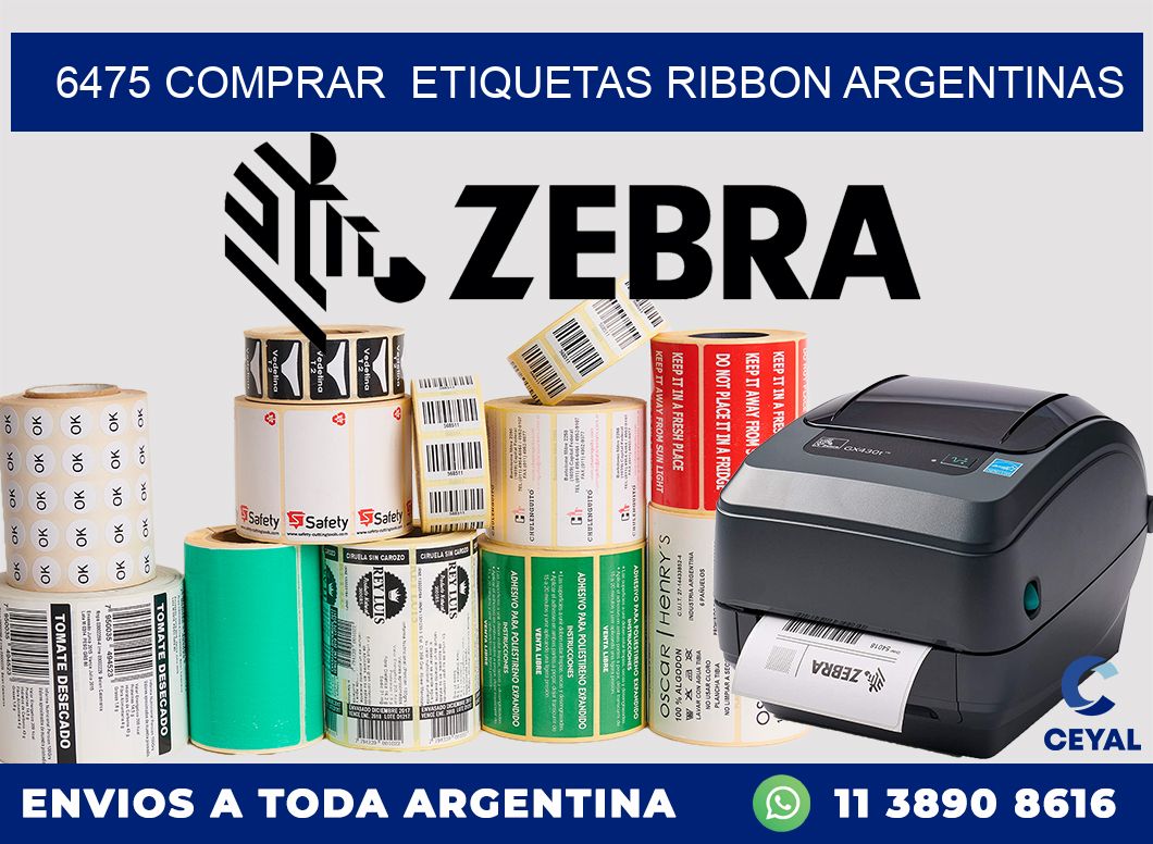 6475 COMPRAR  ETIQUETAS RIBBON ARGENTINAS