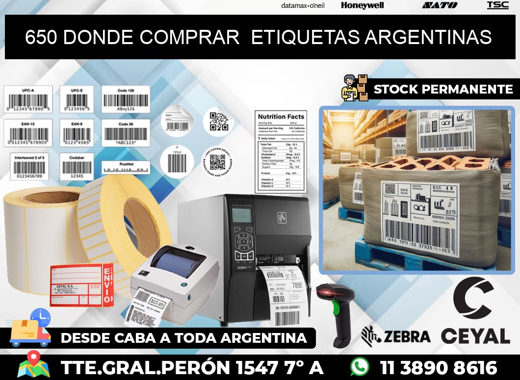 650 DONDE COMPRAR  ETIQUETAS ARGENTINAS