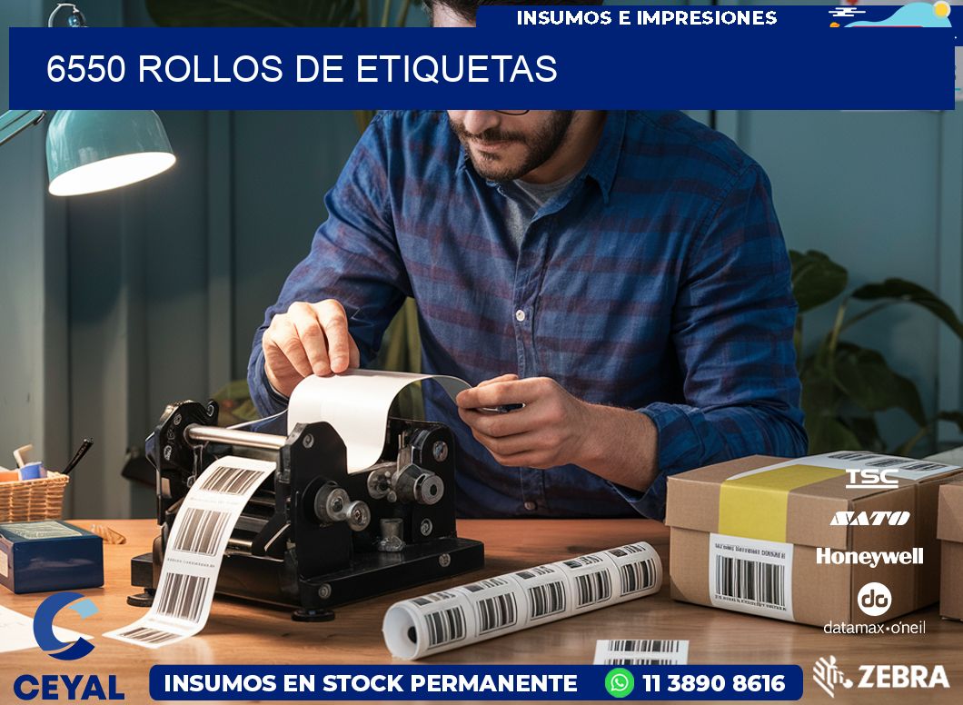 6550 ROLLOS DE ETIQUETAS