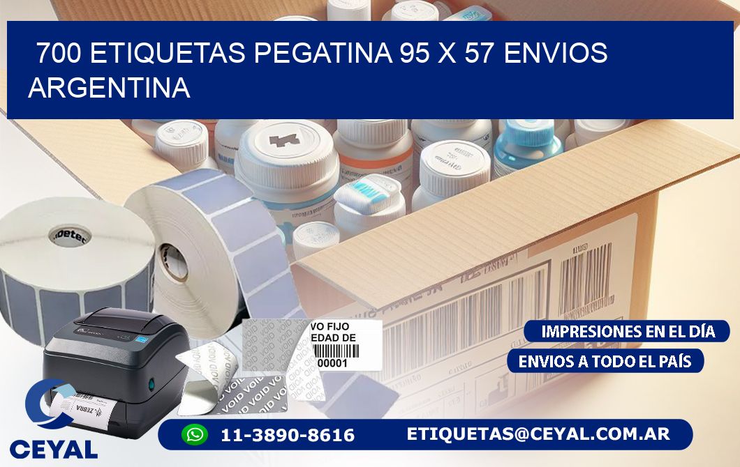 700 ETIQUETAS PEGATINA 95 x 57 ENVIOS ARGENTINA