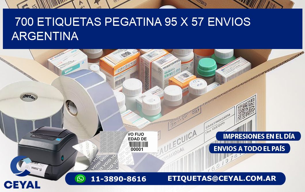 700 ETIQUETAS PEGATINA 95 x 57 ENVIOS ARGENTINA