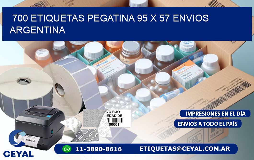 700 ETIQUETAS PEGATINA 95 x 57 ENVIOS ARGENTINA